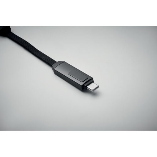 Cable de carga Tipo-C con pantalla LED y llavero portátil de 60 W