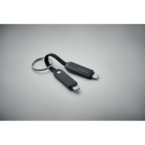 Cable de carga Tipo-C con pantalla LED y llavero portátil de 60 W