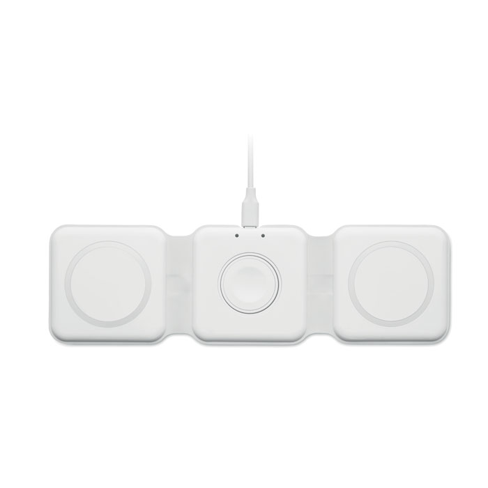 Base de carga inalámbrica plegable 3 en 1 de 15W para teléfono y iWatch
