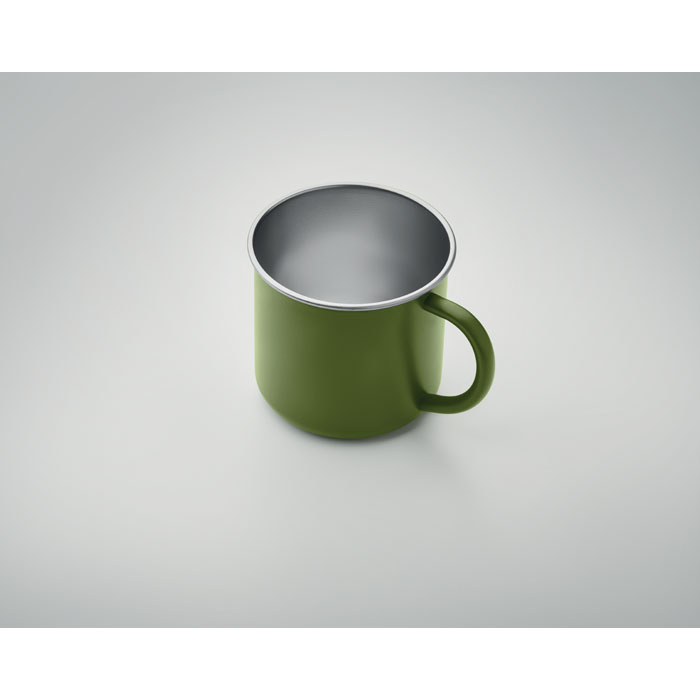 Taza CARIBU verde de acero inoxidable reciclado 300ml estilo camping