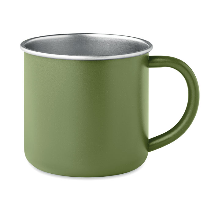 Taza CARIBU verde de acero inoxidable reciclado 300ml estilo camping