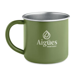 Taza CARIBU verde de acero inoxidable reciclado 300ml estilo camping