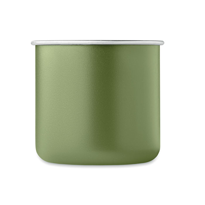 Taza CARIBU verde de acero inoxidable reciclado 300ml estilo camping