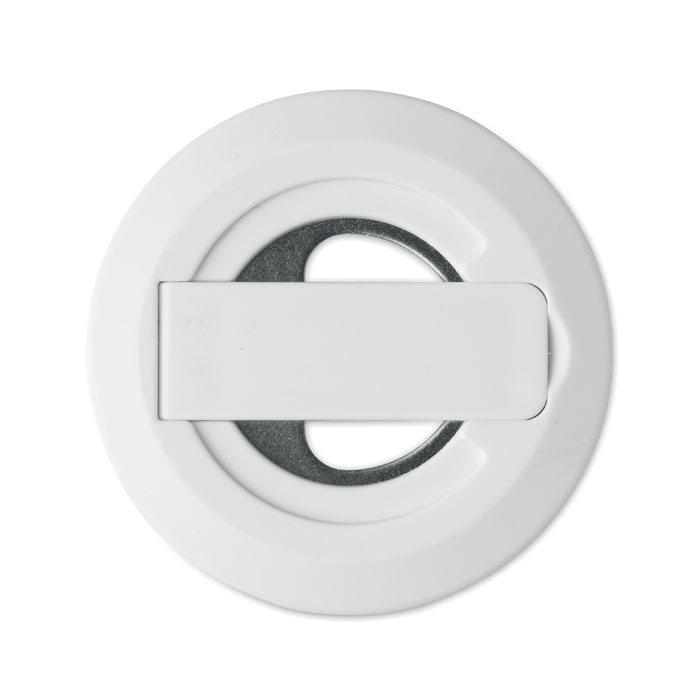 Soporte magnético blanco con abrebotellas para teléfono y MagSafe