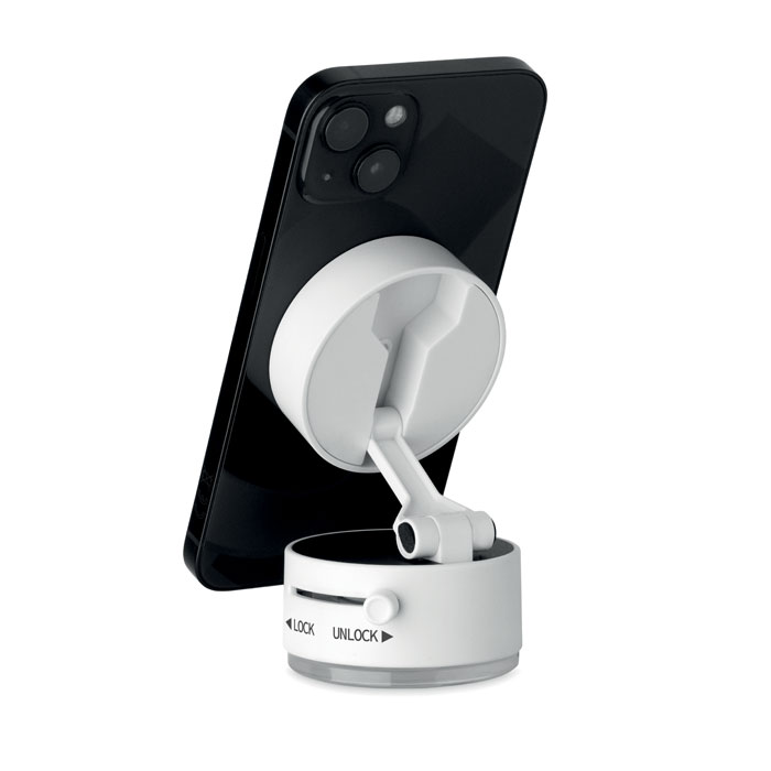Soporte magnético MAGPHONE blanco para teléfono con succión al vacío