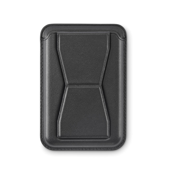 Tarjetero magnético para teléfono LEAMAG de piel PU con función de soporte