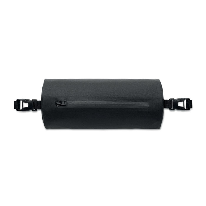 Bolso deportivo BRENNA SMALL negro de RPET 300D con tirantes desmontables