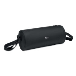 Bolso deportivo BRENNA SMALL negro de RPET 300D con tirantes desmontables