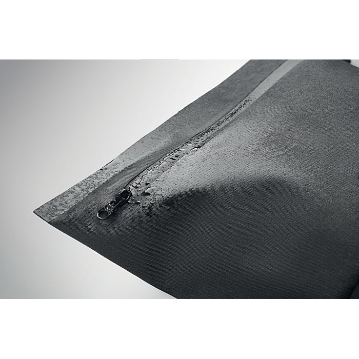 Bolsa multiusos BRENNA POUCH negra impermeable de RPET para documentos