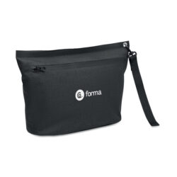 Bolsa multiusos BRENNA POUCH negra impermeable de RPET para documentos
