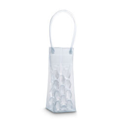 Bolsa hielera BACOOL transparente de PVC con diseño hexagonal para una botella de vino