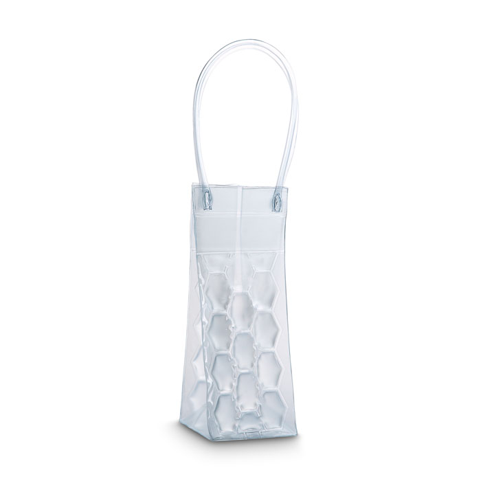 Bolsa hielera BACOOL transparente de PVC con diseño hexagonal para una botella de vino