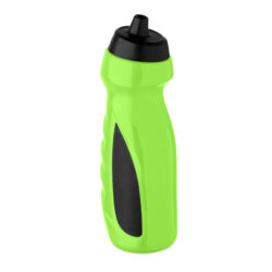 Botella deportiva verde neón FERS de 700ml con agarre lateral negro y boquilla push-pull