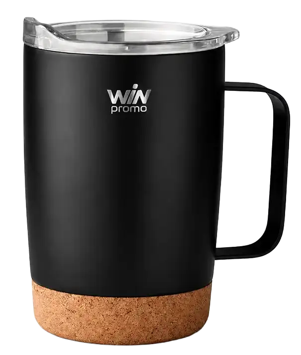 Taza negra personalizada con grabado láser WinPromo