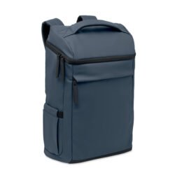 Mochila para laptop personalizada en PU verde oscuro con bolsillos de cremallera