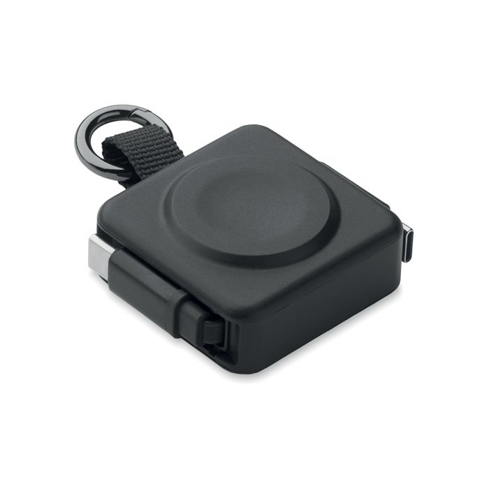 Detalle del disco de carga para reloj inteligente en la carcasa