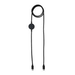 Cable con cargador de smartwatch integrado color negro de 1 metro