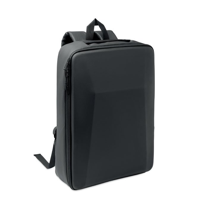 Mochila rígida para laptop negra con frontal moldeado de EVA