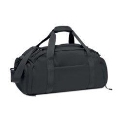 Bolsa deportiva negra de 20 litros con bandolera y asas de mano
